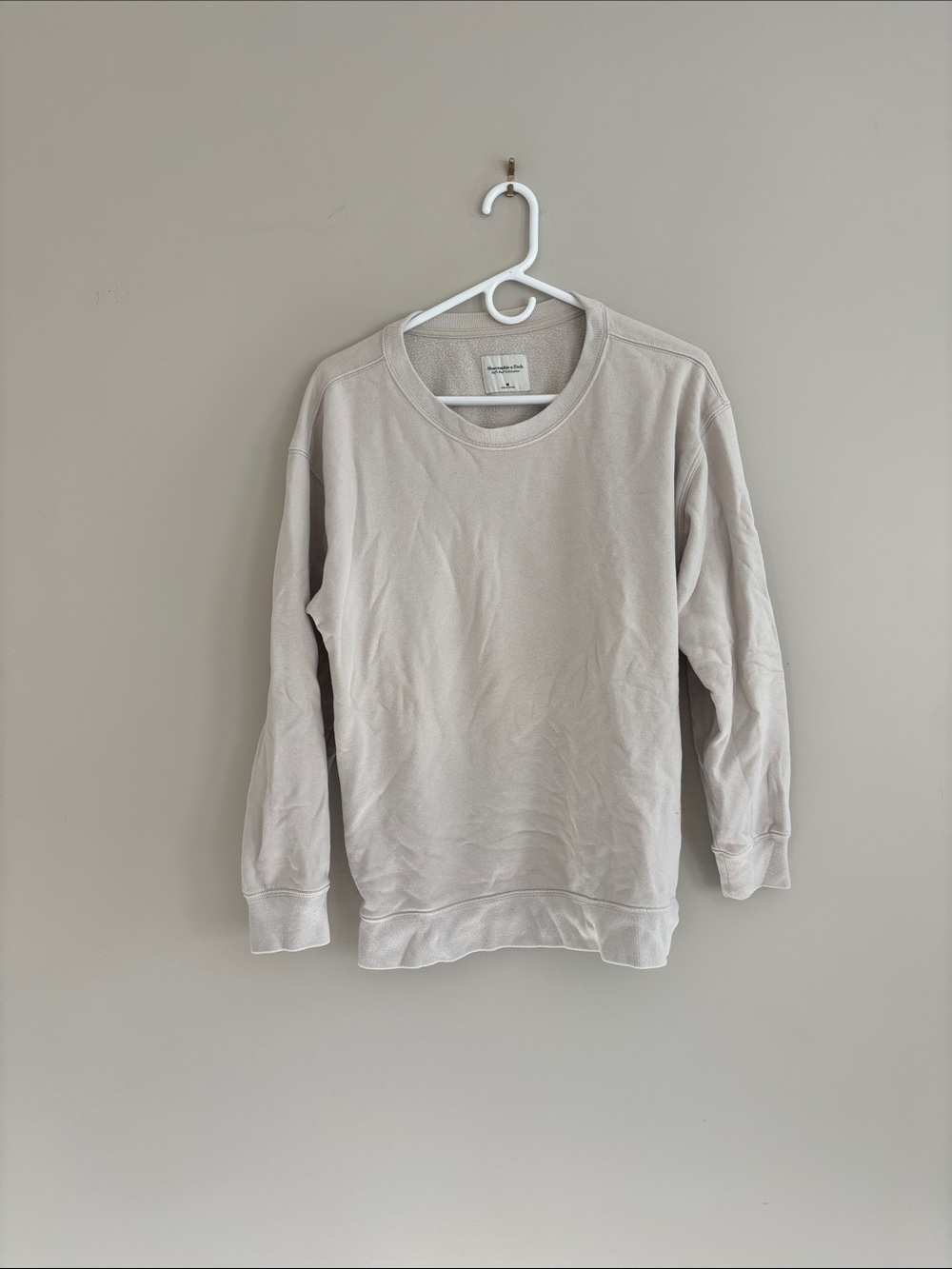 Abercrombie & Fitch Crewneck Sweatshirt - Light Beige